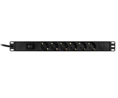 Maitinimo panelė 19 6xCEE 7/4 jacks , 1xCEE 7/7 Deltaco, 3m, juoda / GT-8530