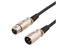 XLR Audio kabelis, 3 pin ha - 3 pin ho, 10m DELTACO juodas / XLR-1100