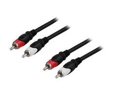 Audio kabelis DELTACO 2xRCA ha - ha, 1m / MM-109