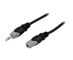 Kabelis Deltaco Jack 3.5mm - Jack 3.5mm 1m juoda (DELTACO MM-159 - forlængerkabel til audi)