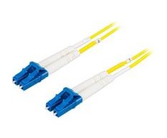 Optinis kabelis DELTACO LC - LC, dvipusis, vienmodis OS2, 0,5m / LCLC-0S-5
