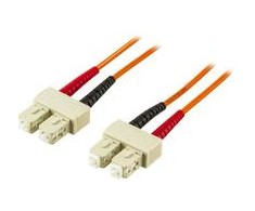OM1 Optinis kabelis DELTACO, SC - SC, duplex, UPC, 62,5/125, 1m, oranžinis / FB-51
