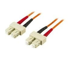 OM2 optinis kabelis DELTACO, SC - SC, duplex, UPC, 50/125, 1m, oranžinis / FB-21