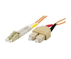 Optinis kabelis DELTACO OM1, LC - SC, duplex, UPC, 62,5/125, 5m, oranžinis / LCSC-5M