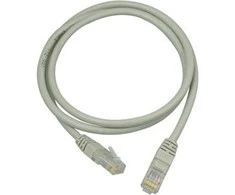 DELTACO U / UTP Cat5e patch kabelis 1m, 100MHz, Delta-certified, pilkas / 1-TP
