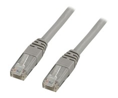 DELTACO U / UTP Cat5e patch kabelis, 3m, 100MHz, Delta-certified, pilkas / 3-TP