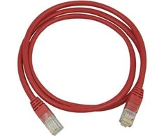 Kabelis DELTACO CAT 5 U / UTP 0.5m, RJ-45, 100MHz, raudonas, / R05-TP