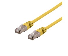 Kabelis DELTACO U / STP Cat6a, LSZH, 0.5m, geltona / STP-60GLAU