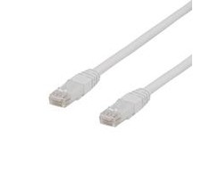DELTACO U / UTP Cat6a patch kabelis, 0.3m, 500MHz, Delta-certified, LSZH, baltas TP-603VAU