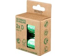 Deltaco D / LR20 1.5V Alkaline 2 vnt. ULT-LR20-2P baterijos