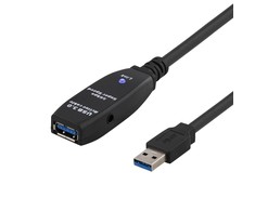 Kabelis DELTACO USB 3.0, 5.0m, juodas / USB3-1002