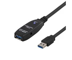 Kabelis DELTACO USB 3.0, 5.0m, juodas / USB3-1002