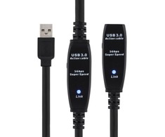 Kabelis DELTACO USB 3.0, 15.0m, juodas / USB3-1008