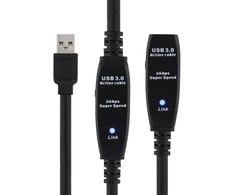 Kabelis DELTACO USB 3.0, 15.0m, juodas / USB3-1008