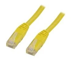 DELTACO CAT6 U / UTP tinklo kabelis, 0,5 m, geltonas