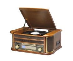 Patefonas Denver MCR-50 su radijo ir kasečių funkcija, rudas