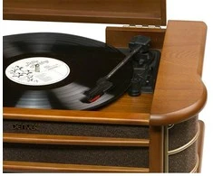 Patefonas Denver MCR-50 su radijo ir kasečių funkcija, rudas
