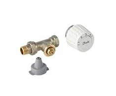 Komplektas: RTL mazgas Danfoss FJVR + termostatinė galva FJVR, 10-50°C, KVS 0.73, DN15
