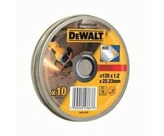 DEWALT TARCZA DO CIĘCIA METALU 125 x 1,2 x 22,2mm 10sztuk INOX