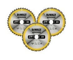 Pjovimo diskas medienai DeWalt DT1962; 216 mm; 2x24T; 1x40T; 3 vnt.
