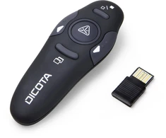 Dicota Pin Point - Prezentacinis pultelis su lazeriu 10m atstumui, juodas/ D30933