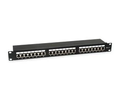 Equip Patchpanel 24x RJ45 Cat6 19 FTP 1HE ISO/IEC juodas