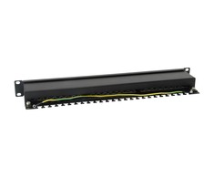 Equip Patchpanel 24x RJ45 Cat6 19 FTP 1HE ISO/IEC juodas