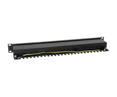 Equip Patchpanel 24x RJ45 Cat6 19 FTP 1HE ISO/IEC juodas