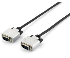 Equip Monitoriaus kabelis HD 15M/M HQ15M EKRANAS+FERITAS Juodas