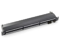 Equip Equip Komutacinė panelė 24x RJ45 Cat6A 19" FTP 1HE Premium juodas