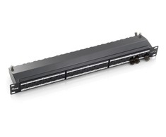 Equip Equip Komutacinė panelė 24x RJ45 Cat6A 19" FTP 1HE Premium juodas