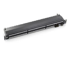 Equip Equip Komutacinė panelė 24x RJ45 Cat6A 19" FTP 1HE Premium juodas