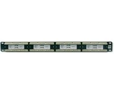 Assmann Electronic DIGITUS Patch Panel 19colių 24Port Cat5e STP neekranuotas montavimas apie LSA juodas RAL9005 be LSA dangtelio