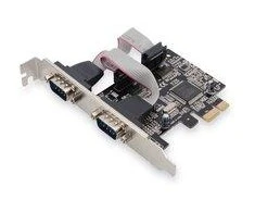 Assmann Electronic DIGITUS PCIexpress kortelė 2xserial DB9 MCS9901 mikroschemų rinkinys su 2 LP laikikliu