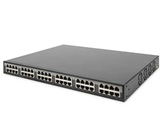 Šakotuvas „Digitus“ | 24 prievadų 10G Ethernet PoE+ injektorius, 802.3at, 370 W | DN-95117