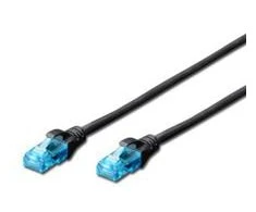 Assmann Electronic DIGITUS CAT 5e U-UTP patch kabelis PVC AWG 26/7 ilgis 3 m spalva juodas
