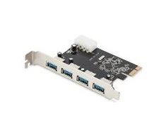 Assmann Electronic DIGITUS USB 3.0 4 prievadų PCI Express papildoma kortelė 4 jungtys A / F Išorinis VL805 mikroschemų rinkinys