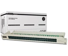 „Assmann Electronic DIGITUS CAT 3 ISDN“ komutacinė panelė, neekranuota, 50 prievadų RJ45 8P4C LSA 1U, montuojama ant stovo, pilkos spalvos RAL 7035