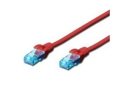 Assmann Electronic DIGITUS CAT 5e U-UTP patch kabelis PVC AWG 26/7 ilgis 5 m spalva raudona