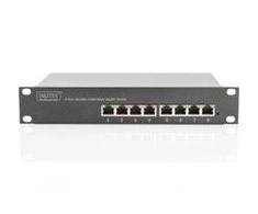 Šakotuvas Assmann Electronic DIGITUS 10 colių 8 prievadų Gigabit Ethernet jungiklis 8 x 10/100/1000Mbps RJ45 integruota galia, įskaitant 10 colių skliausteliuose