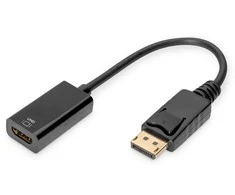 DIGITUS DisplayPort adapteris / keitiklis, DisplayPort – HDMI A tipo St/Bu, 0,2 m