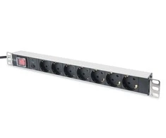 Assmann Electronic DIGITUS 19inch Outlet stripe 7x su ir apsauga nuo perkrovos juodas