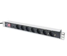 Assmann Electronic DIGITUS 19inch Outlet stripe 7x su ir apsauga nuo perkrovos juodas