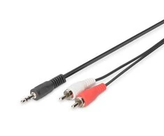 ASSMANN Audio connection cable, stereo 3.5mm - 2x RCA, 5.00m, AK-510300-050-S