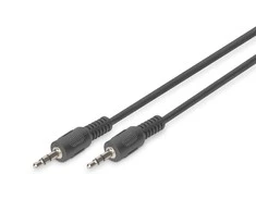 Digitus ASSMANN Audio pajungimo laidas, stereo 3.5mm, 1.50m, M/M, juodas, AK-510100-015-S