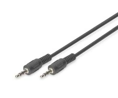 Digitus ASSMANN Audio pajungimo laidas, stereo 3.5mm, 2.50m, CCS, 2x0.10/10, M/M juodas, AK-510100-025-S