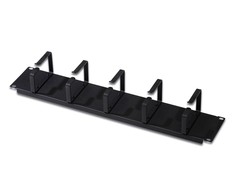 DIGITUS 19" 2U kabelių valdymo skydelis, 5x žiedai, spalva juodas RAL 9005, DN-19 ORG-2U-SW