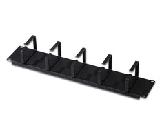 DIGITUS 19" 2U kabelių valdymo skydelis, 5x žiedai, spalva juodas RAL 9005, DN-19 ORG-2U-SW