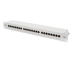 Assmann Electronic DIGITUS Patch Panel 19inch 24Port Cat5e STP ekranuotas pilkas RAL7035 laidų montavimas apie LSA