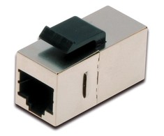 „Digitus CAT 5e“ modulinė jungtis, ekranuota RJ45–RJ45, skirta skydo prijungimui